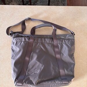 lululemon athletica Gray Nylon Travel Tote with Adjustable Strap